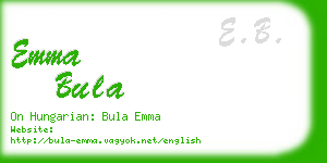 emma bula business card